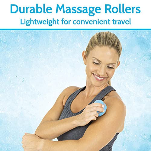 Arctic Flex Cold Massage Roller Ball (2 Pack) - Cryoball Massage Hand Ice | Ball - Sore Muscle Cold Therapy - Deep Tissue Depuffer Pain Relief - Jaw Eye Ice Depuffing Tool for Migraine, Injury, Foot
