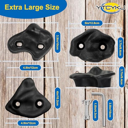 10PCS Rock Climbing Holds for Climber,Large Adult Rock Climbing Stones | with Mounting Hardware for Indoor Outdoor Rock Climbing Wall,Perfect for Family Fun & Exercise