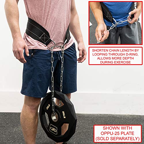 Valor Fitness Dip Belt – Heavy-Duty Weight Lifting Belt with Chain for Weighted Dips, Pull-Ups, Squats & Core Exercises, Black, One Size Fits All