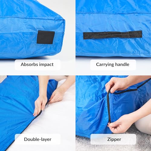 Crash Pad for Kids Sensory | Big 5Ft x 5Ft, 3Ft x 4Ft, 3Ft x 3Ft Or 2Ft x 2Ft | Autism Sensory Crash Mat for Jumping Play | Crashpad | Soft Foam Landing Pad | Giant Mat Pillow | Climbing, Gymnastics - size: Big
