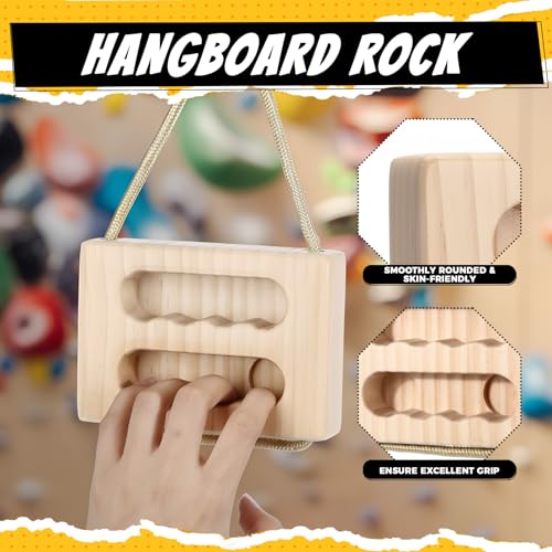Hangboard Rock Climbing for Climbing Home Training Finger Strengthener, Pull-up Grip Arm Training Portable Finger Board Rock Holds Indoor and Outdoor - style: Square