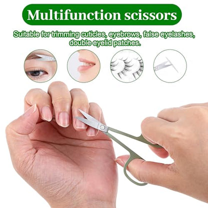 Nail Clippers Kit 12pcs Professional Travel Manicure Kit With Green Pu Leather Case, Premium Stainless Steel Fingernail & Toenail Clippers Travel Manicure & Pedicure Grooming For Women Men Home