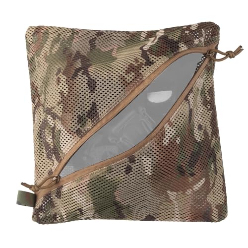 Tactical Mesh Pouch Insert, Modular Utility Admin Pockets Travel Organizer EDC Zipper Pouch 6X12,12X12 - color: CP, size: 12"x12"