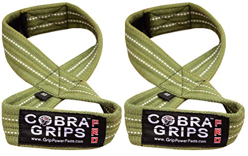 Deadlift Straps Figure 8 Loop Lifting Straps The #1 Choice for Power Lifters weightlifters workout Enthusiasts - color: Green, size: 80 cm 8.0"+ And Up Wrist Circumference
