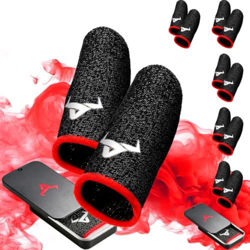 10 Pack Finger Sleeves for Gaming,Thumb Sleeves for Mobile Gaming,Anti Sweat,Ultra Thin,0.15mm Silver Fiber,Suitable for Most Gamers,Gaming Finger Gloves for PUBG COD Dedales Gamer,Covers - color: Silver fiber(10 PCS)