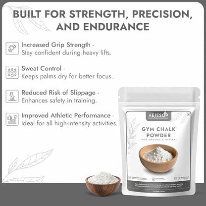 AEJESOP Sports Chalk for Rock Climbing, Weight Lifting, Gymnastics, Tennis & More, 7oz (200g)