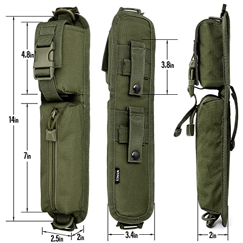 WYNEX Tactical Molle Accessory Pouch, Backpack Shoulder Strap Bag Shoulder Tape Additional Bag Multifunctional Hunting Tools Pouch - color: Army Green - 2 Packs