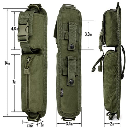 WYNEX Tactical Molle Accessory Pouch, Backpack Shoulder Strap Bag Shoulder Tape Additional Bag Multifunctional Hunting Tools Pouch - color: Army Green - 2 Packs