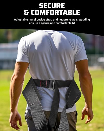 THEFITGUY Speed Training Belt for Sprint, Agility & Resistance | Overspeed & Multidirectional Drills for Coaches, Teams, Build Acceleration & Power for Football, Soccer & Track, Non-Elastic