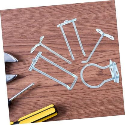 Healifty 5pcs Metal Pegboard Hooks for Hardware Tool Hanging Board Heavy Duty Tool Holder Hook Accessories