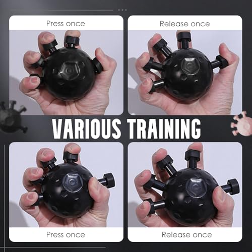 Finger Grip Strengthener, 2025 Hand Grip Strengthener Finger Exerciser, Finger Exerciser Gripper Tool, Finger Exercisers Gripper, Adjustable Hand Grip Strengtheners - color: 1pcs - Black