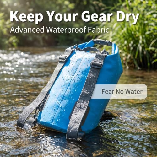 1 PC 5L Roll Top Dry Storage Bag,gym bags Lightweight Waterproof Backpack for Travel Swimming Boating Kayaking Camping Beach, Durable Outdoor Gear Blue