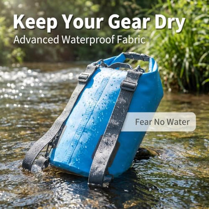 1 PC 5L Roll Top Dry Storage Bag,gym bags Lightweight Waterproof Backpack for Travel Swimming Boating Kayaking Camping Beach, Durable Outdoor Gear Blue