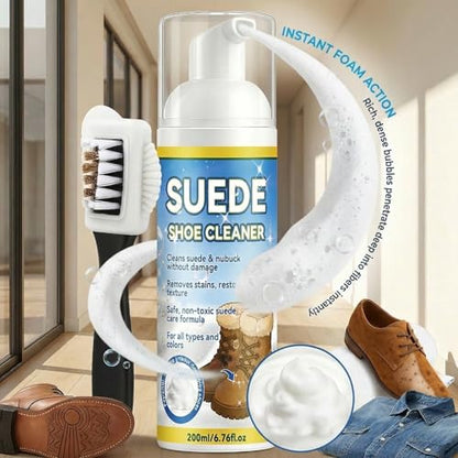 Suede Cleaning Kit - Professional Suede Cleaner with Brush, Nubuck Shoe Cleaner for Boots, Bags & Jackets