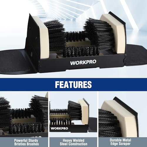 WORKPRO Extra Wide Boot Brush Scraper, Shoe Cleaner Brush, Boot Scrubber, Heavy Duty Boot Cleaning Brush Outdoor - style: extra wide