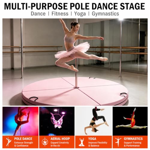 Pole Dance Mat, Fitness Gymnastic Yoga Safety Protection Pad, Anti-Collision Cushioned PU Leather Mat for Yoga, Gymnastics, Pole Dancing - size: 120x10cm/47.2x3.9in
