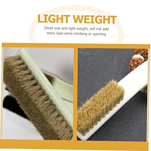 Veemoon 2pcs Walnut Stone Cleaning Brush Boars Hair Climbing Brush for Bouldering