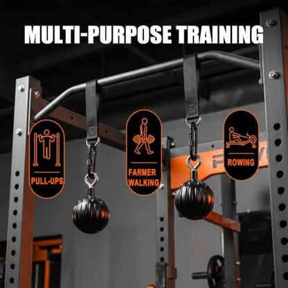Pull Up Power Balls, Non-Slip Rock Climbing Grips, Hand Exerciser for Chin Up Bar, Kettlebell, Barbell, Home Fitness Training