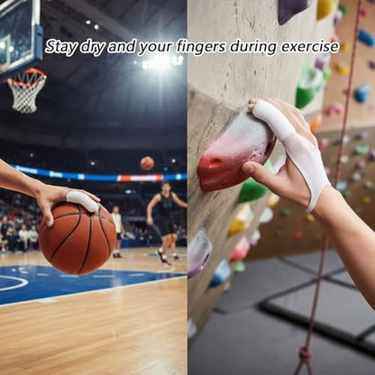 Pack of 10 Breathable Cotton Finger Guards Elastic Sports Bandages for Basketball Climbing Instrumentalists