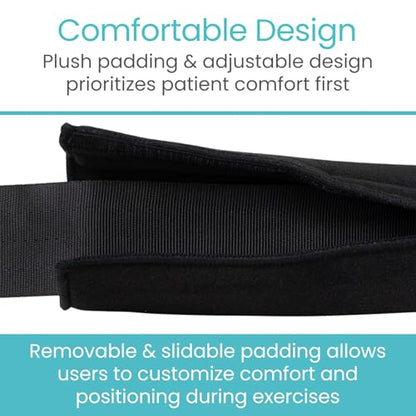 Vive Mobilization Belt for Physical Therapy with Buckle - Manual Traction Stretching Band - PT Traction Strap Belt for Stretching, Mobility, Massages & Exercise