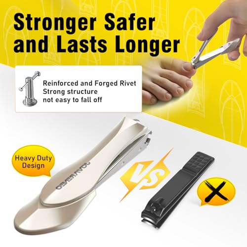 Nail Clipper Set,Premium Stainless Steel Fingernail and Toenail Clipper Cutters with Nail File and Catcher, Sharp Effortless Nail Clippers Tools for Men & Women - size: Gold 2Pcs