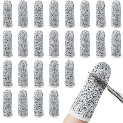 Honoson 20 Pcs Cut Resistant Finger Cots, Reusable Finger Protectors | Cut Resistant Sleeve, Reusable Silicone Cots, 20 Pack, Kitchen Prep, Craft Work, Sewing, Sculpture