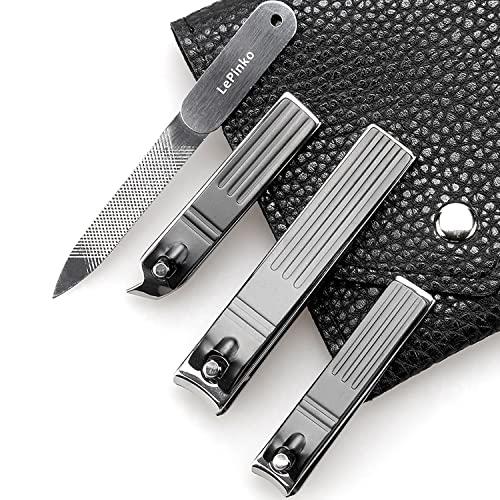 Heavy Duty Podiatrist Toenail Clippers for Thick and Ingrown Nails, Toe Nail Clippers Sets for Men Women Seniors, Stainless Steel 4PCS - size: 4 Piece Set