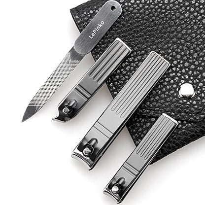 Heavy Duty Podiatrist Toenail Clippers for Thick and Ingrown Nails, Toe Nail Clippers Sets for Men Women Seniors, Stainless Steel 4PCS - size: 4 Piece Set