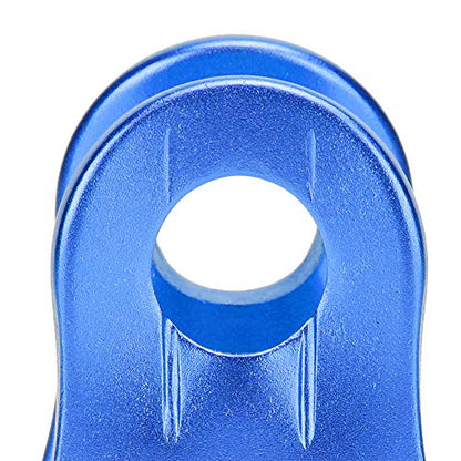 20KN Small Rope Pulley, Rock Climbing Pulley with Ball Bearings for Rock Climbing, Traction, Transportation, and More - color: Blue
