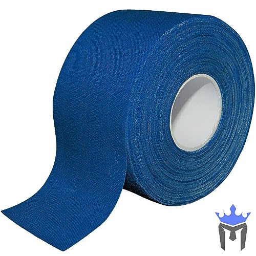 Meister Athletic Trainer's Tape for Sports Medicine - 15Yd x 1.5" - BL - 32 | Premium rigid strapping tape for ankles, wrists, fingers, toes and more. Sticky, bright colors, easy to tear - color: Blue, size: 1.5x540 Inch (Pack of 32)