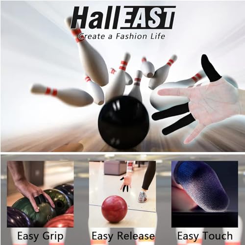 HALLEAST 60 Pieces Finger Sleeves for Bowling, Disposable Bowling Thumb Sleeves Anti-Sweat Breathable Protector Seamless Lightweight Anti-Skid Glove for Right Hand & Left Hand - size: Small
