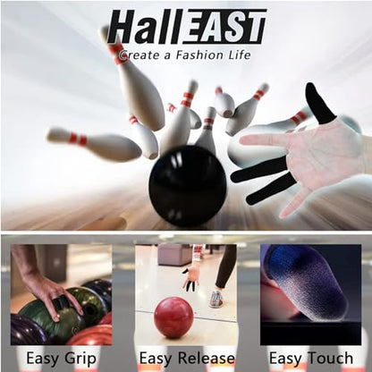 HALLEAST 60 Pieces Finger Sleeves for Bowling, Disposable Bowling Thumb Sleeves Anti-Sweat Breathable Protector Seamless Lightweight Anti-Skid Glove for Right Hand & Left Hand - size: Small