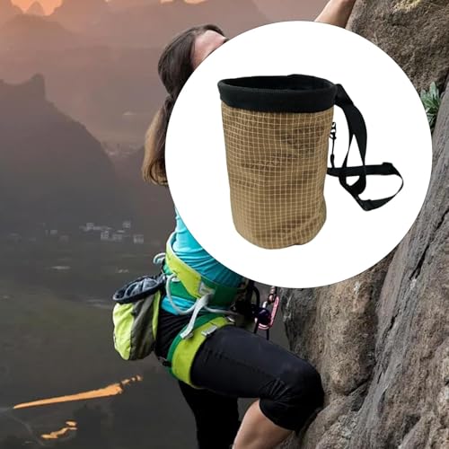 harayaa Climbing Chalk Bag Pouch Drawstring Opening Adjustable Waist Belt Waterproof Polyethylene Lightweight Suitable for Gymnastics Bowling Weightlifting Gi