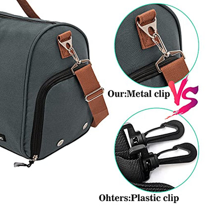 Sports Gym Bag with Shoe Compartment&Wet Pocket,Travel Duffel bag,Weekend Bag,Workout Bag Suitable for Men and Women - color: dark grey