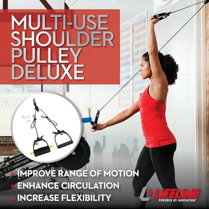 Lifeline Shoulder Pulley Deluxe, Physical Therapy FSA, Physical Therapy Equipment, Over The Door Exercise Pulley - size: One Size (Pack of 6), style: LLMUSP-4