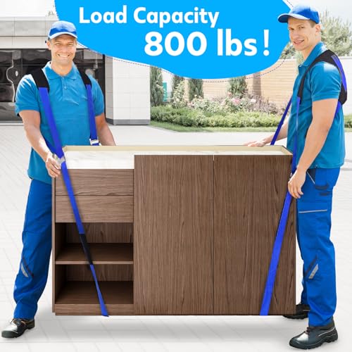Lifting Moving Straps for Heavy Furniture: 2-Person Lifting & Moving System - Moving Furniture, Appliances, and Heavy Objects as Easily and Safely as Professional Personnel
