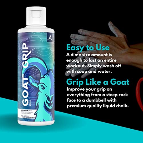 Premium Liquid Chalk - Mess Free - Quick Dry - Professional Hand Grip for Rock Climbing, Gym, Weightlifting, Gymnastics - 250 ml