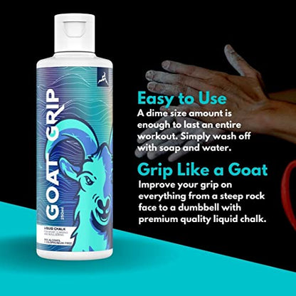 Premium Liquid Chalk - Mess Free - Quick Dry - Professional Hand Grip for Rock Climbing, Gym, Weightlifting, Gymnastics - 250 ml