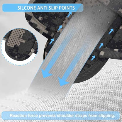 ZINZ 2-Pack Universal Shoulder Pad with Ultra thick Cushion for Bag Luggage Bag Crossbody, Plus Long & Anti-Slip & Breathable,Camouflage gray-2pack - color: Camouflage Gray-2pack