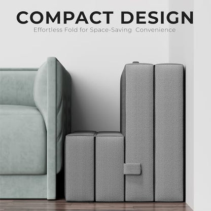 Cozzzi Folding Mattress Full Size for Floor and Traveling with Removable Cover - Lightweight and Portable Folding Mattress for Adults & Kids - Compact and Easy to Storage (75in x 54in x 4in) - size: Full (75in x 54in x 4in), style: Gray