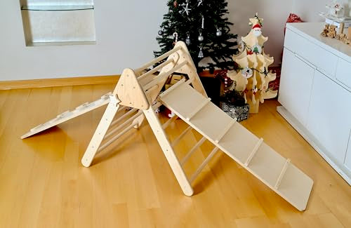 Climbing Montessori Medium Triangle | Montessori Climbing Triangle for Kids | Wooden Climbing Indoor Frame | Climbing Frame for Children & Toddler (Triangle) - style: Triangle-Wooden