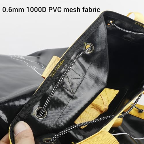 Rope Backpack, Rock Climbing Gear Bag with Drainage Holes & Internal Hangers for Outdoor Rescue & Canyoneering (30L)