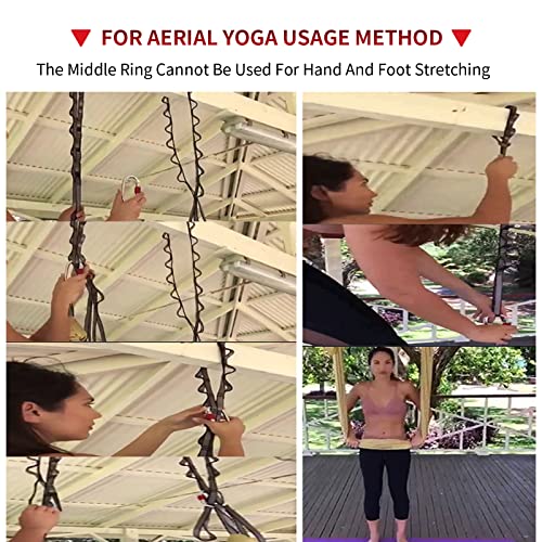 Aerial Yoga Hammock Daisy Chains Strap, Strong 22kN Adjustable with 10 Loops, No Stretch, Climbing Strap Nylon Chain Sling FOR Aerial Yoga,Swing, Hammock, Suspension, Exercise - color: Purple