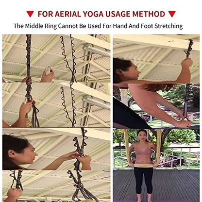 Aerial Yoga Hammock Daisy Chains Strap, Strong 22kN Adjustable with 10 Loops, No Stretch, Climbing Strap Nylon Chain Sling FOR Aerial Yoga,Swing, Hammock, Suspension, Exercise - color: Purple
