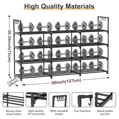 3 Row 4 Tier Long Shoe Rack, Black Metal Stackable Shoe Shelf with Multifunctional Hooks, Shoe Storage Hold 24-30 Pairs, Space Saving Shoe Organizer for Closet,Wide Shoe Rack - size: 3 Row 4 Tier