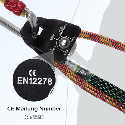 TRIWONDER 20kN Micro Climbing Pulley, Bearing Mobile Sheave Aluminum Fixed Eye Rock Rope Pulley for Rigging Lifting Hitch Tending - color: ‎03 20kN - Orange