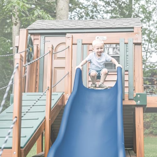 TUSK Avalanche 6 ft Rotomolded Playset Slide, Blue - color: Blue, size: 6 ft