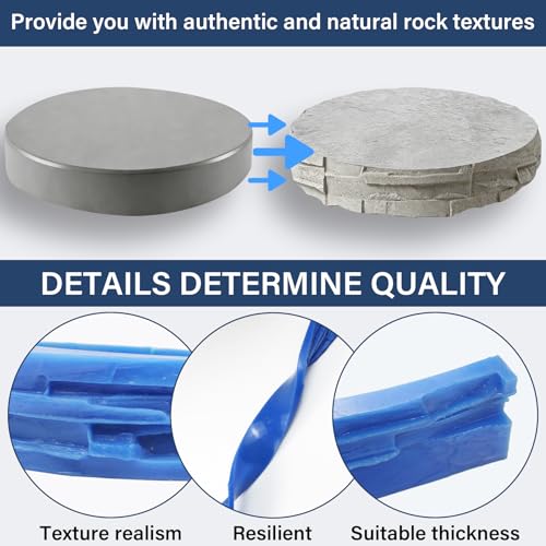 93.11" L x 3.54" W x 0.59" T Concrete Edge Mold, Stone Rock Edge Form Liner, Concrete Countertop Edge Form with Chiseled Stone Finish for Countertops, Steps, Benches & Fireplace Edging - size: 93.11" Long x 3.54" Wide x 0.59"