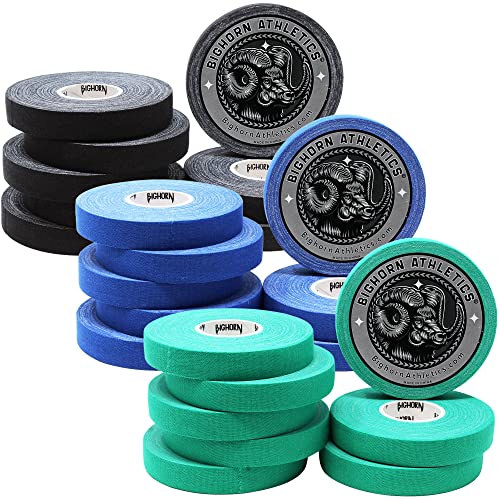 Bighorn Athletics Jiu-Jitsu Finger Tape, 0.5-Inch x 45-feet, 24 Rolls, Black, Blue & Green