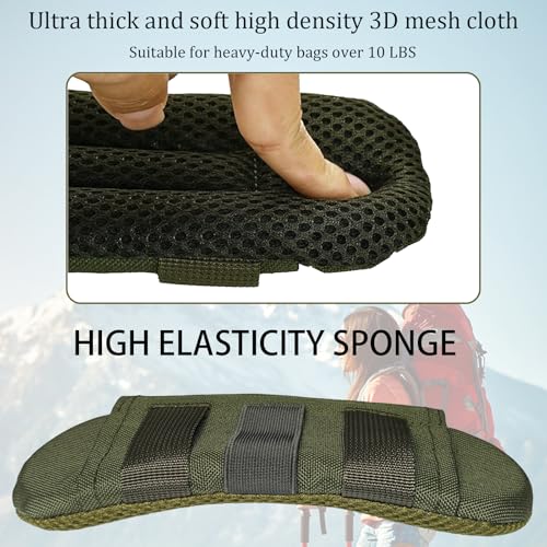 2 Pack Soft Breathable Shoulder Strap Pad guitar strap pad Tactical Vest Shoulder Pad,Mesh Pads with Tactical Gear - color: Green